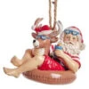 Kurt Adler Santa Sitting On A Reindeer Float Ornament -Christmas Decoration 010535B Santa Sitting On A Reindeer Float Ornament 72074.1654870459
