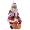 Kurt Adler Black Santa With Gifts Ornament -Christmas Decoration 017606C Kurt Adler Black Santa With Gifts Ornament 31346.1652211424
