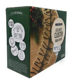 Lumineo 768 LED Warm White Cluster Lights Green Wire -Christmas Decoration 070135 angle cluster ww 768 27580.1604163599