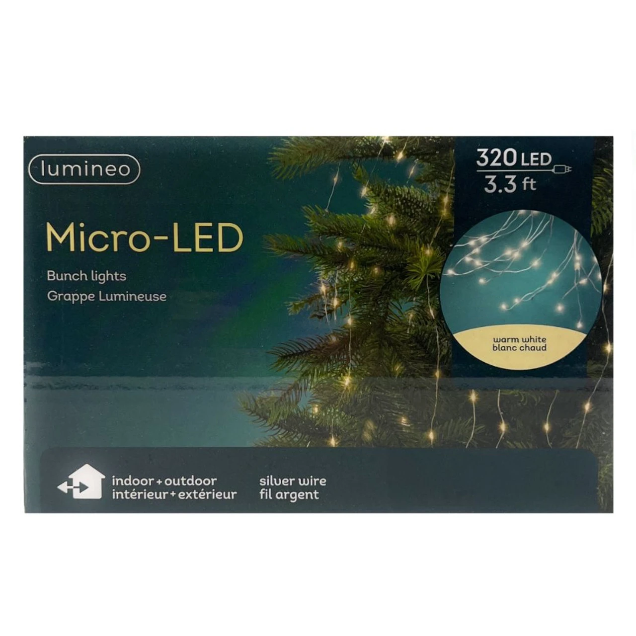 Lumineo 320 Micro-LED Warm White Lights Silver Wire 3 Lumineo 320 Micro-LED Warm White Lights Silver Wire