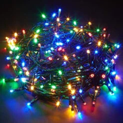 Lumineo 500 LED Warm White/Multi-Color Changing Compact Lights Green Wire -Christmas Decoration 070918 bunch 05407.1604880394