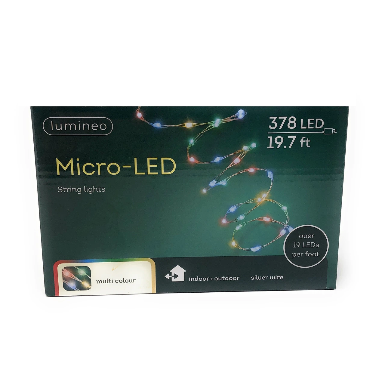 Lumineo 378 Micro LED Multi-Colored LED Lights Silver Wire 3 Lumineo 378 Micro LED Multi-Colored LED Lights Silver Wire