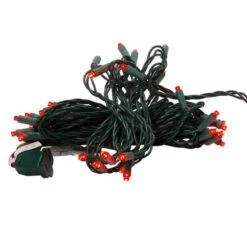 Kurt Adler 50 LED 5MM Wide Angle Red Lights Green Wire -Christmas Decoration 074103 Kurt Adler 50 LED 5MM Wide Angle Red Lights Green Wire 23672.1652112282