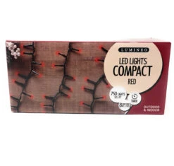 Lumineo 750 LED Red Compact Lights On Green Wire