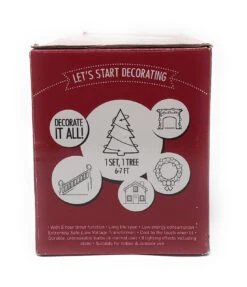 Lumineo 750 LED Red Compact Lights On Green Wire -Christmas Decoration 077809 side 89667.1604005769