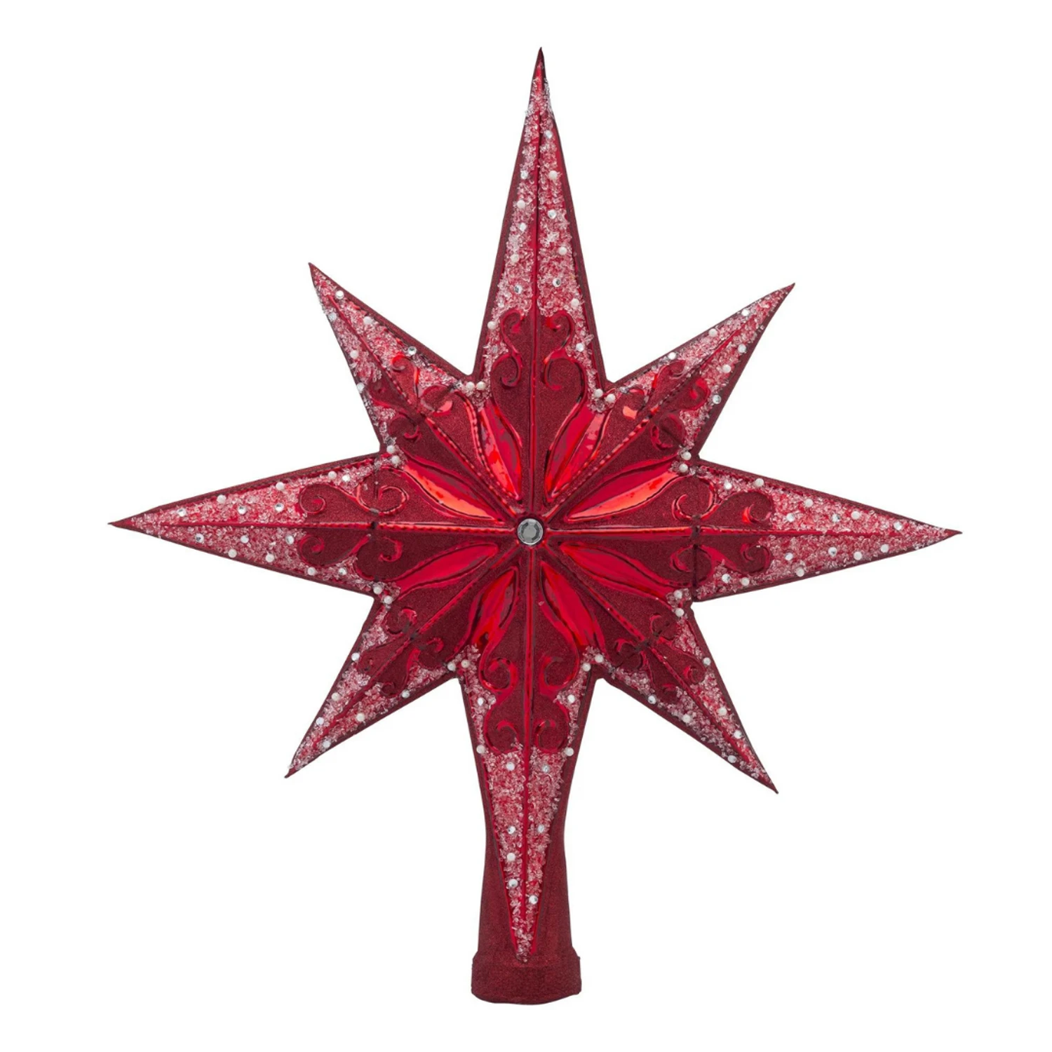 Christopher Radko Ruby Stellar Glass Christmas Tree Topper 1018609 3 Christopher Radko Ruby Stellar Glass Christmas Tree Topper 1018609