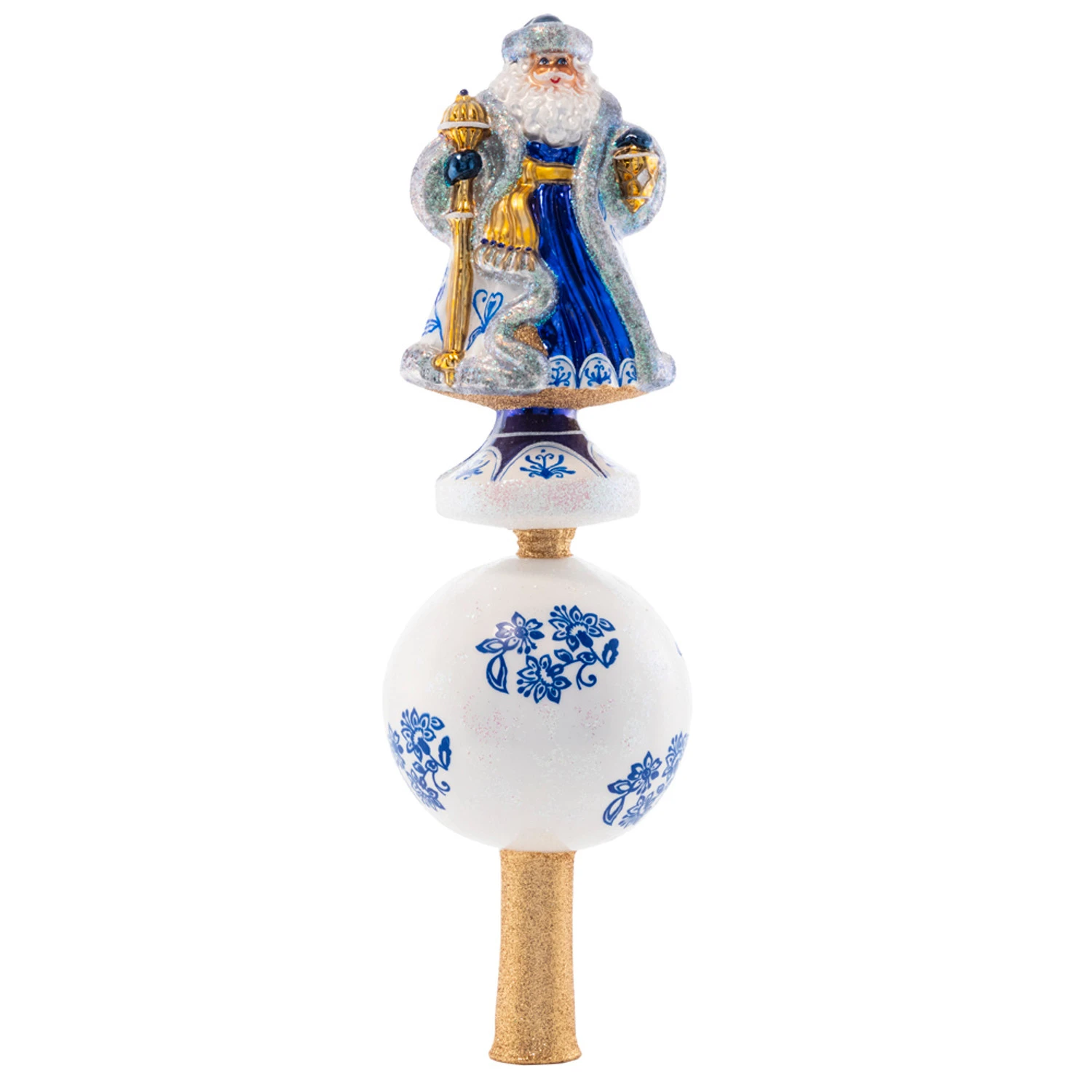 Christopher Radko Chinoiserie Elegance Santa Finial Christmas Tree Topper 1021534 3 Christopher Radko Chinoiserie Elegance Santa Finial Christmas Tree Topper 1021534