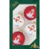 Set Of 4 Red Hat Snowman Glass Ornaments -Christmas Decoration 102316 Set of 4 Red Hat Snowman Glass Ornaments 88095.1666704008
