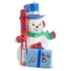 Glittery Ski Trip Snowman Ornament -Christmas Decoration 1115 Untitled design 54736.1680308941