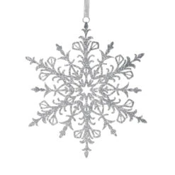 Silver Snowflake Ornament