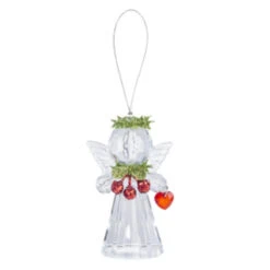 Teeny Mistletoe Angel W/Heart Ornament