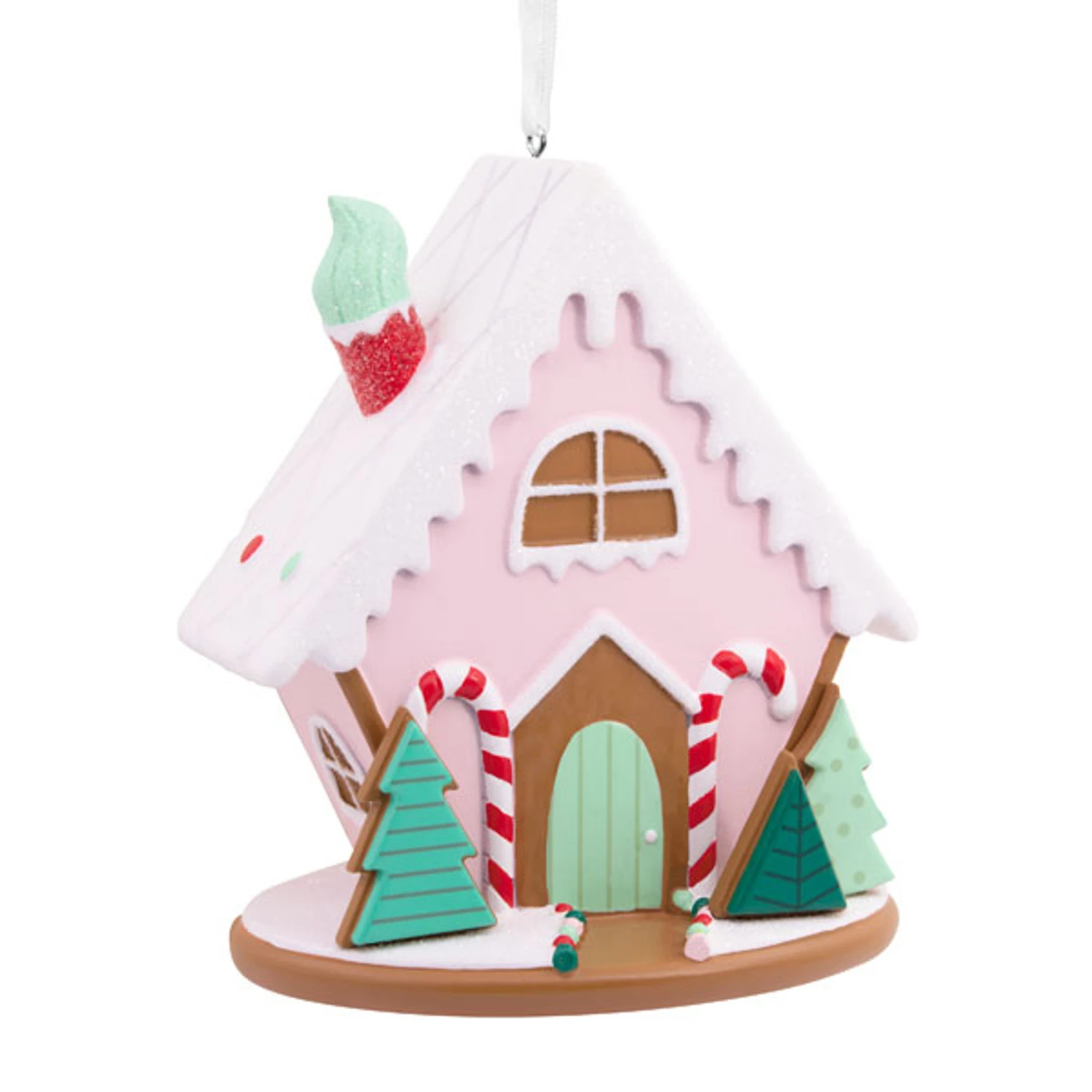 Hallmark Pink Gingerbread House Signature Christmas Ornament 1HDL2178 3 Hallmark Pink Gingerbread House Signature Christmas Ornament 1HDL2178