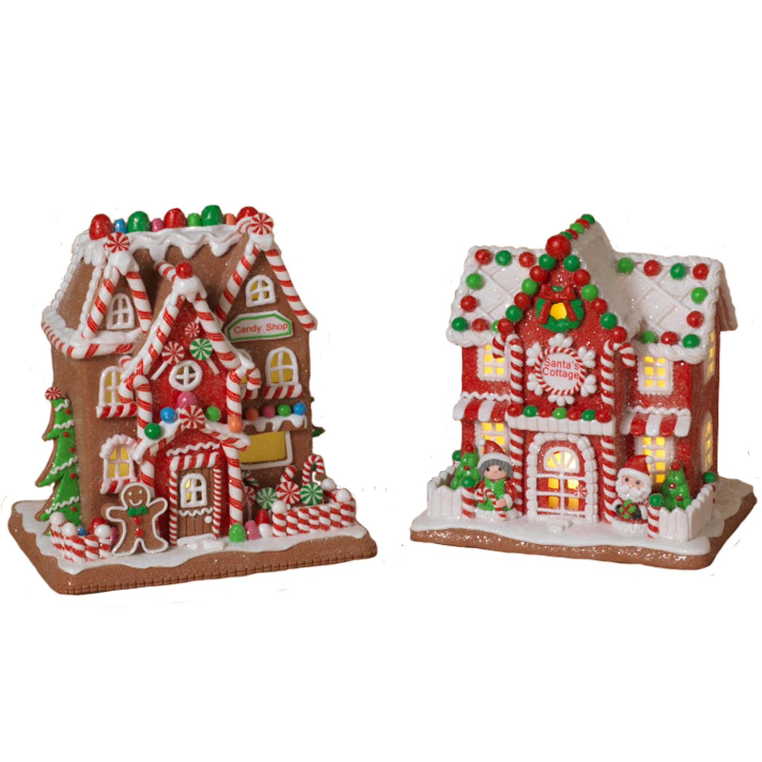 9" Battery Operated Lighted Clay Dough Gingerbread Christmas House 2659510 3 9" Battery Operated Lighted Clay Dough Gingerbread Christmas House 2659510
