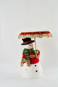 Katherine's Collection All The Trimmings Snowman With Serving Tray Umbrella 28-228569 -Christmas Decoration 28 228569 3 15818.1643831037