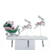 Katherine's Collection 16.75" Peppermint Palace Santa And Reindeer Christmas Stocking Holder 28-328042 -Christmas Decoration 28 328042 16249.1681315398