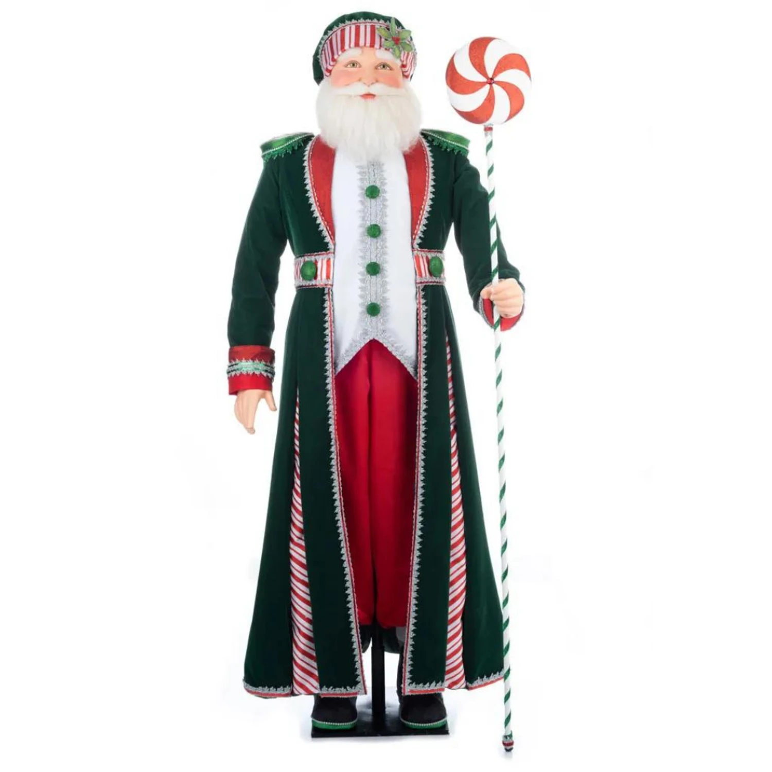 Katherine's Collection 65.5" Life Size Papa Peppermint Santa Claus Christmas Doll 28-328812 3 Katherine's Collection 65.5" Life Size Papa Peppermint Santa Claus Christmas Doll 28-328812