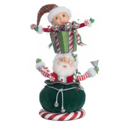 Katherine's Collection 19" Santa And Elf Gift Stack Christmas Decoration 28-328824