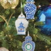 Raz 6" Set Of 3 Delft Ginger Jar Cut Out Christmas Ornament 4210273 -Christmas Decoration 4210273 64330.1648058126