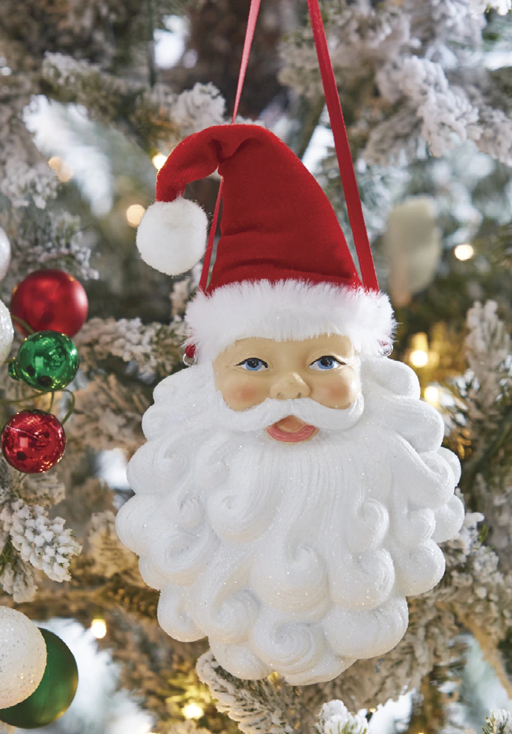 Raz 7.5" Santa Face Christmas Ornament 4210282 3 Raz 7.5" Santa Face Christmas Ornament 4210282