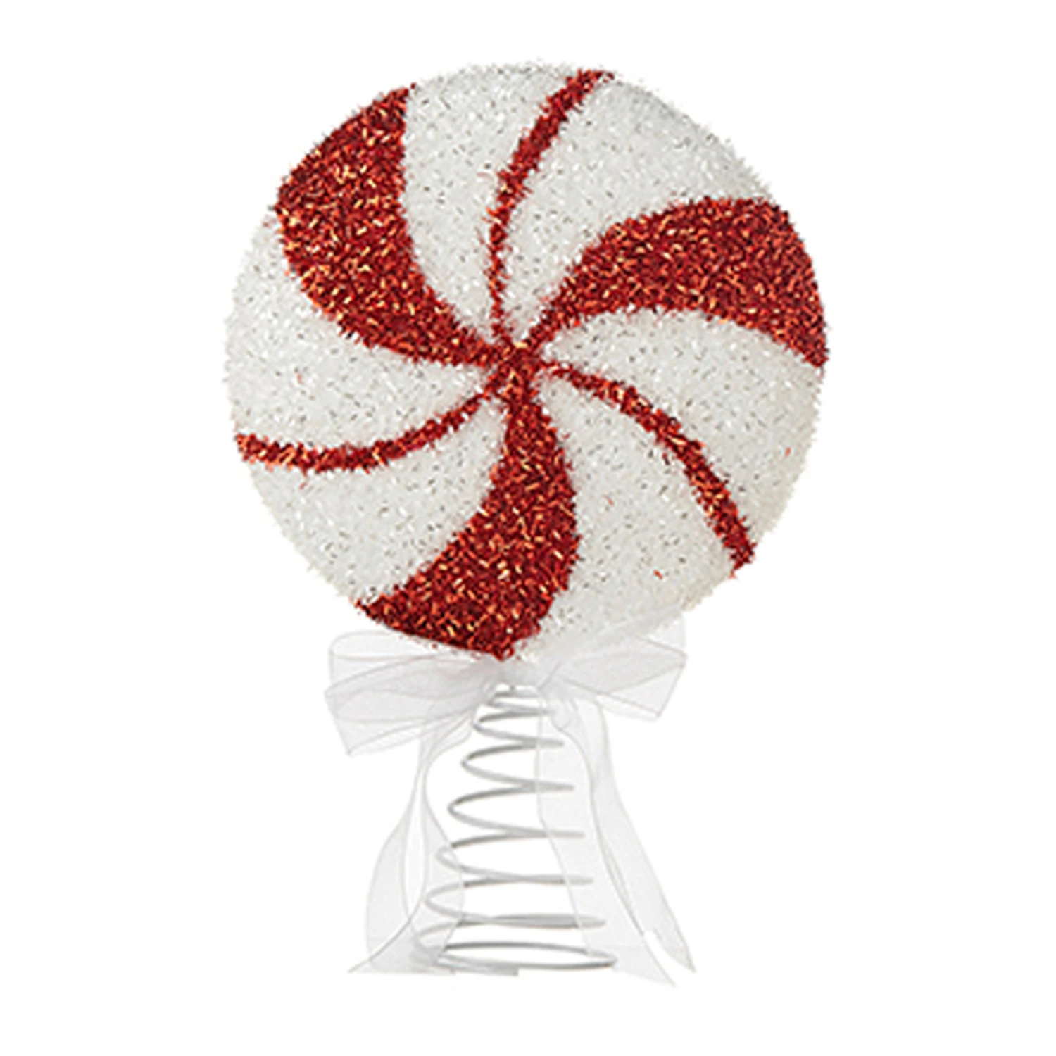 Raz 12" Peppermint Christmas Tree Topper 4216233 4 Raz 12" Peppermint Christmas Tree Topper 4216233 - Image 2