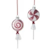 Raz 7.5" Wrapped Peppermint Lollipop Glass Christmas Ornament 4220863 -Christmas Decoration 4220863 97727.1686860670