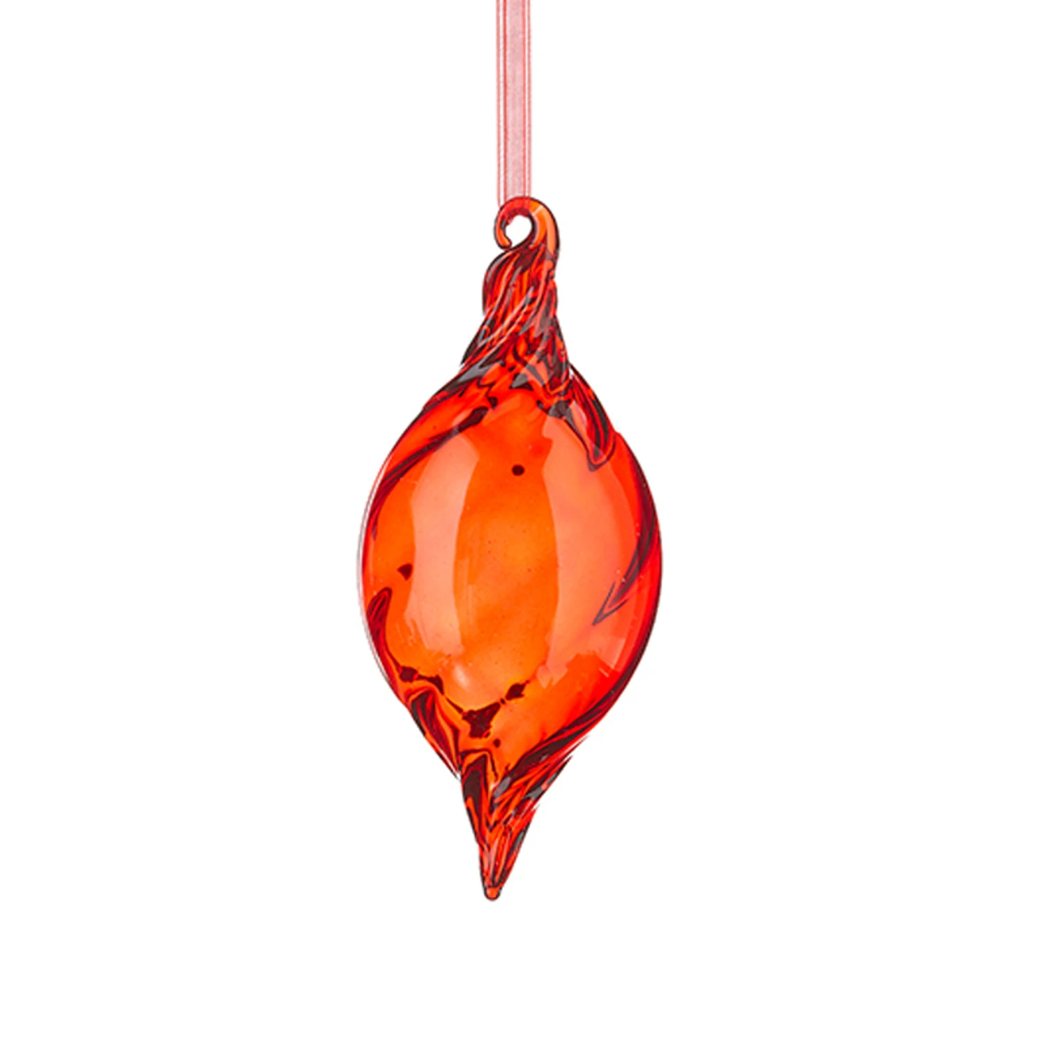 Raz 3.5" Red Swirl Glass Christmas Ornament 4224609 5 Raz 3.5" Red Swirl Glass Christmas Ornament 4224609 - Image 3