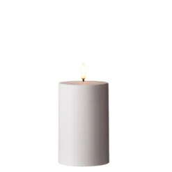 Uyuni 3" X 5" Or 7"Flat Top Moving Flame White Outdoor Pillar Battery Candle -Christmas Decoration 4234505 45778.1686836809