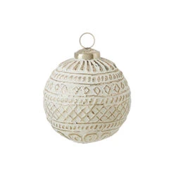 Raz 4" Whitewashed Mercury Glass Ball Christmas Ornament 4238333 -Christmas Decoration 4238333A 10984.1680725802