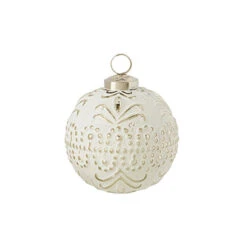 Raz 4" Whitewashed Mercury Glass Ball Christmas Ornament 4238333 -Christmas Decoration 4238333B 74047.1680725805