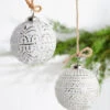 Raz 4" Whitewashed Mercury Glass Ball Christmas Ornament 4238333 -Christmas Decoration 4238333 2 65344.1680725796