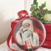 Raz 6" Santa Reading Letter Disc Glass Christmas Ornament 4252887 2 Raz 6" Santa Reading Letter Disc Glass Christmas Ornament 4252887 -Christmas Decoration 4252887 50484.1657914931