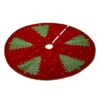 Raz 48" Red Velvet With Tree Embroidered Christmas Tree Skirt 4271787 -Christmas Decoration 4271787 41530.1657918314