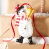 Raz 4.5" Snowman With Broom Glass Christmas Ornament 4319000 -Christmas Decoration 4319000 81719.1683221836