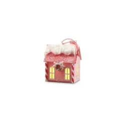 Raz 5" Lighted Pink House Christmas Ornament 4319069 -Christmas Decoration 4319069b 53990.1683232288