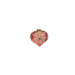 Raz 4" Red And Gold Holly Glass Christmas Ornament 4322839 -Christmas Decoration 4322839c 72851.1684247118