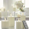 Uyuni Moving Flame Clear Glass Ivory Pillar Battery Candle -Christmas Decoration 4324002 4324018 4324003 4324019 4324020 1 12565.1691673410