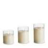 Uyuni 3.5" X 4",5", Or 6" Moving Flame Clear Glass Ivory Pillar Battery Candle 1 Uyuni 3.5" X 4",5", Or 6" Moving Flame Clear Glass Ivory Pillar Battery Candle -Christmas Decoration 4324025 4324026 4324027 17183.1686849985