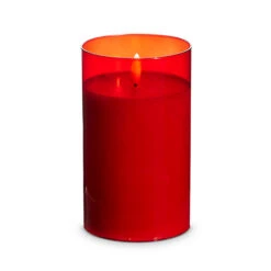 Uyuni Moving Flame Red Glass Ivory Pillar Battery Candle 11 Uyuni Moving Flame Red Glass Ivory Pillar Battery Candle -Christmas Decoration 4324046 39970.1692019137