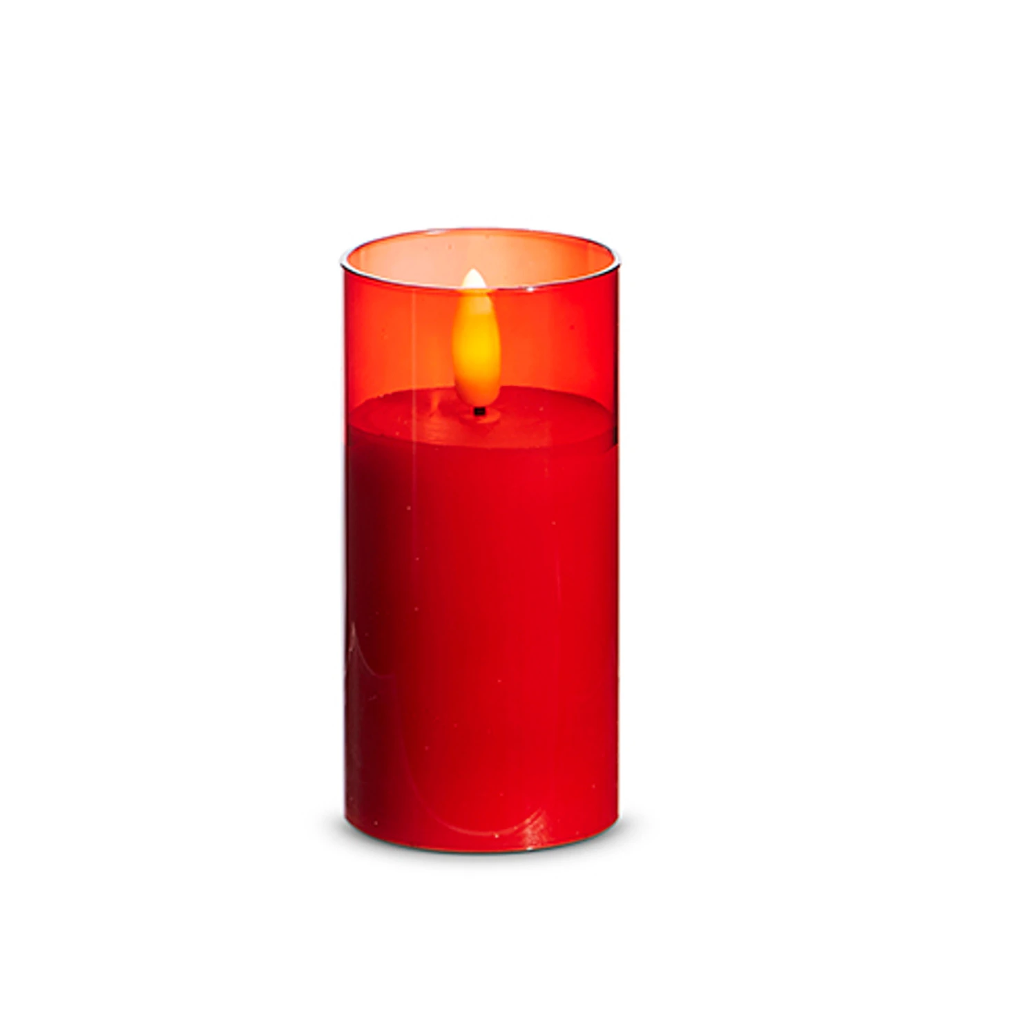 Uyuni Moving Flame Red Glass Ivory Pillar Battery Candle 8 Uyuni Moving Flame Red Glass Ivory Pillar Battery Candle - Image 6