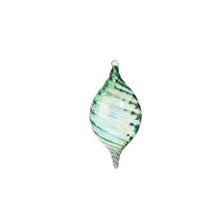 Raz 5" Green Blown Glass Christmas Ornament 4324513 -Christmas Decoration 4324513b 09327.1684782406