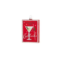 Raz 5" Holiday Cheers And Cocktail Glass Christmas Ornament 4324526 -Christmas Decoration 4324526a 57830.1684848909