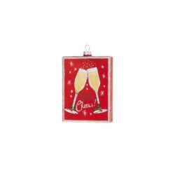 Raz 5" Holiday Cheers And Cocktail Glass Christmas Ornament 4324526 -Christmas Decoration 4324526b 25748.1684848913