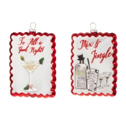 Raz 5" Holiday Cocktails Scalloped Edge Glass Christmas Ornament 4324575 7 Raz 5" Holiday Cocktails Scalloped Edge Glass Christmas Ornament 4324575 -Christmas Decoration 4324575 1 63446.1684945030