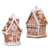 Raz 5" Set Of 2 Gingerbread House Glass Christmas Ornament 4352867 1 Raz 5" Set Of 2 Gingerbread House Glass Christmas Ornament 4352867 -Christmas Decoration 4352867 30539.1685458230
