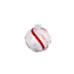 Raz 4.5" Beaded Peppermint And Pink Glass Christmas Ornament 4352874 -Christmas Decoration 4352874a 32192.1685466655