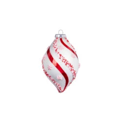 Raz 4.5" Beaded Peppermint And Pink Glass Christmas Ornament 4352874 -Christmas Decoration 4352874b 74963.1685466659
