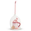 Raz 4" Peppermint Drink Cloche Glass Christmas Ornament 4352877 -Christmas Decoration 4352877 40528.1685477022