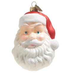 Raz Eric Cortina 4" Santa Face Blow Mold Glass Christmas Ornament 4353114 -Christmas Decoration 4353114 1 72655.1685546658