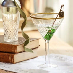 Raz Eric Cortina 4.75" Elegant Martini Glass Christmas Ornament 4353120