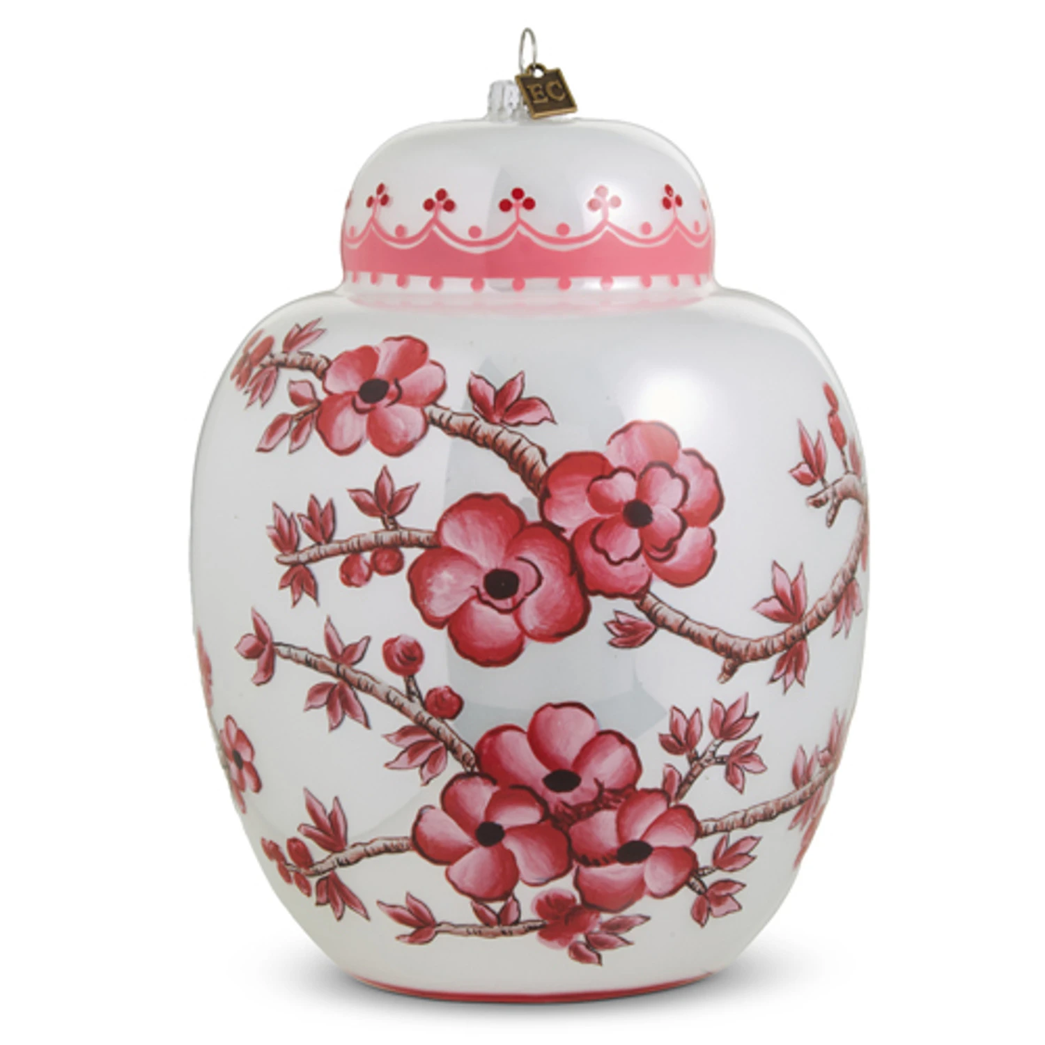 Raz Eric Cortina Large 8" Pink Ginger Jar Glass Christmas Ornament 4353143 4 Raz Eric Cortina Large 8" Pink Ginger Jar Glass Christmas Ornament 4353143 - Image 2